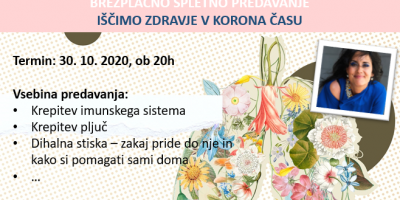 Iskanje zdravja v Koronačasu, posnetek spletnega predavanja