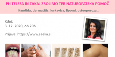 pH telesa in naturopatski pristop, posnetek spletnega predavanja