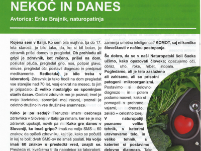 Skrb za zdravje nekoč in danes