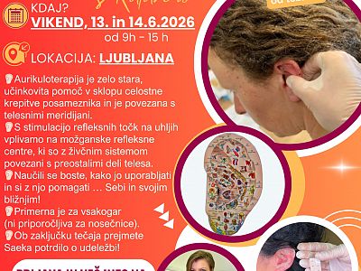 NATUROPATSKI VIKEND TEČAJ AURIKULOTERAPIJE V MESECU JUNIJU!