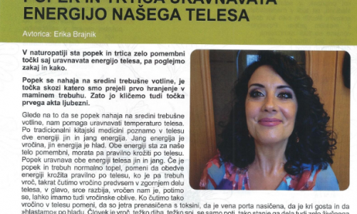 POPEK IN TRTICA URAVNAVAТА ENERGIJO NAŠEGA TELESA