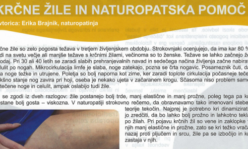 Krčne žile in naturoparska pomoč