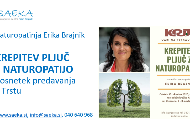 Erika Brajnik, Krepitev pljuč z naturopatijo, posnetek predavanja v Trstu