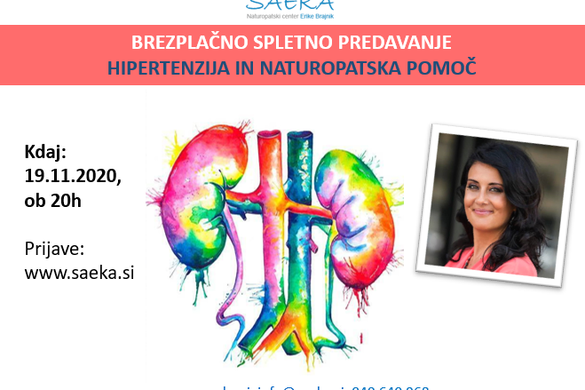 Hipertenzija in naturopatska pomoč, posnetek spletnega predavanja