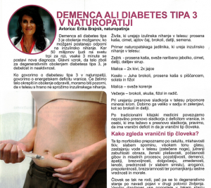 demenca ali diabetes tipa 3 v naturopatiji